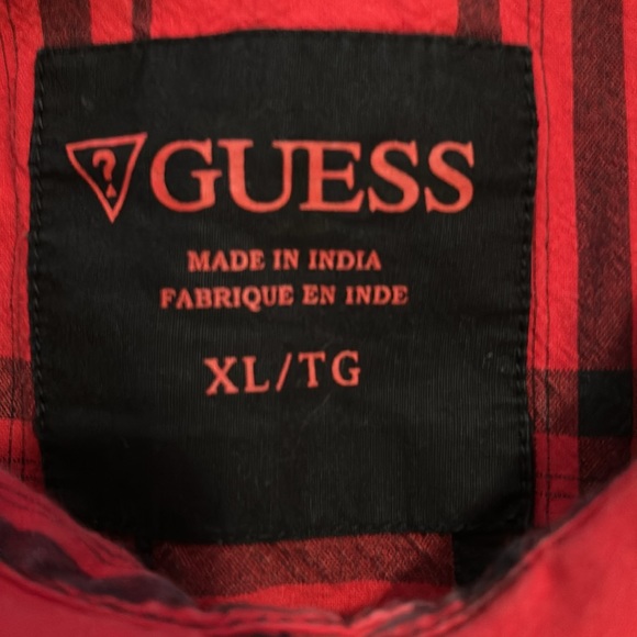 Men’s short sleeve dress shirt guess size XL - Picture 3 of 6